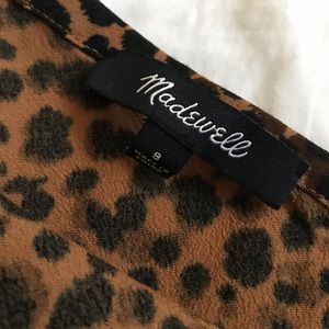 Madewell leopard skirt